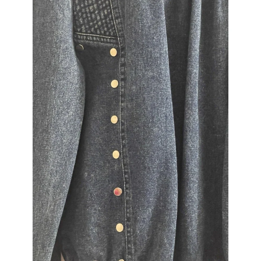 Women’s Izzy Denim Jacket Sz M 38843 Made In Israel 100% Cotton
